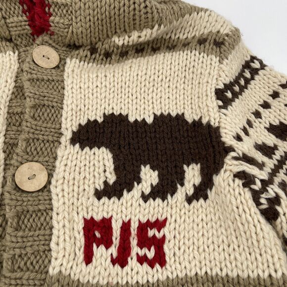 Parajumpers Hooded Cardigan Sweater Womens XS Bear Handknit‎ - Picture 3 of 9